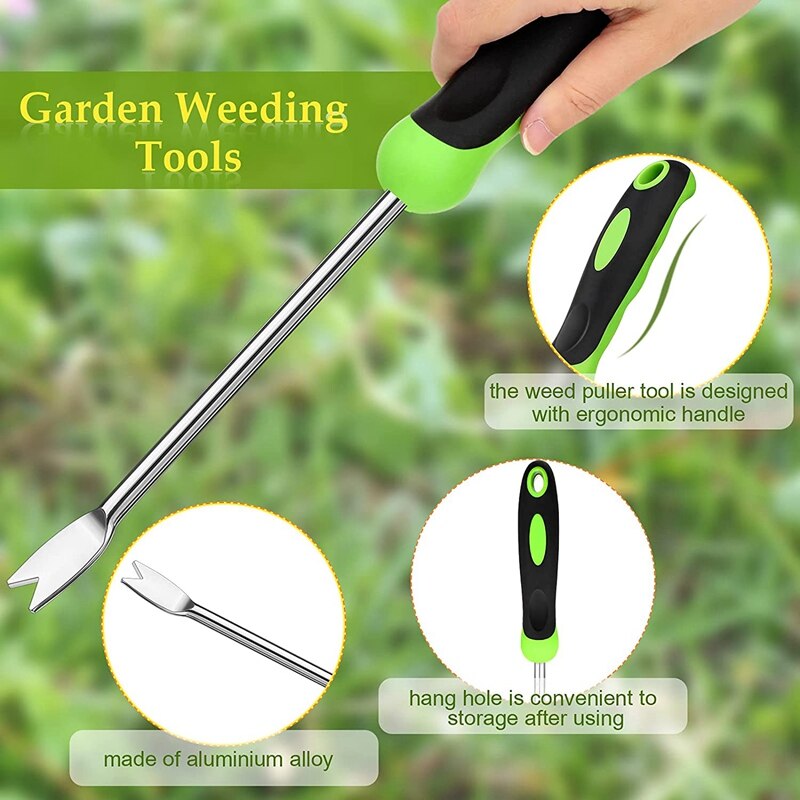 2 Pieces Hand Weeder Tool Garden Weeding Tool Weeder Tool , Stainless Steel Garden Lawn Transplant Gardening Plant Tool