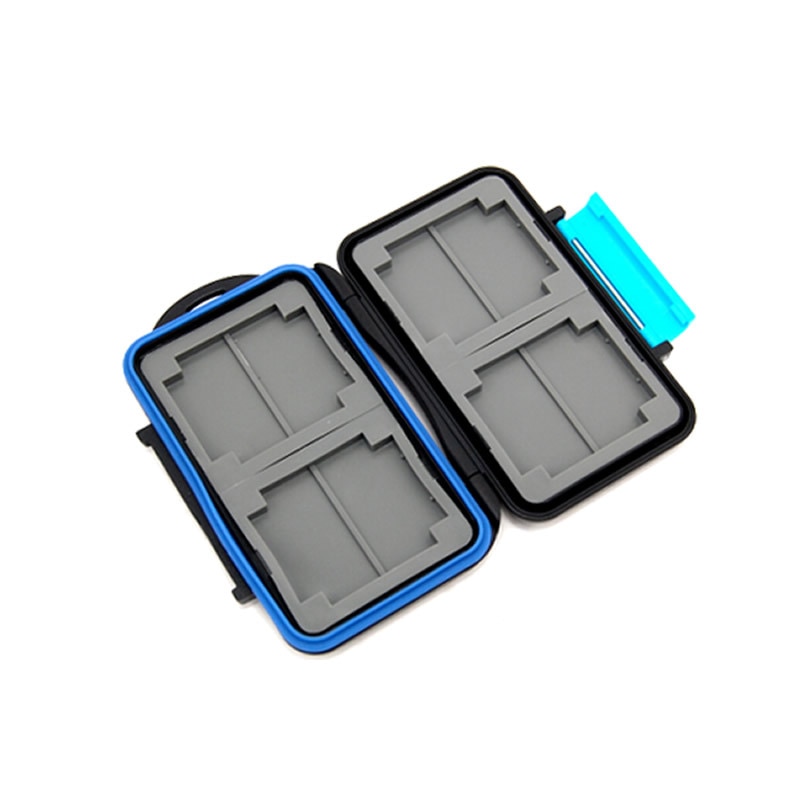 2017 precipitò limitato nero spedizione gratuita per Sd Card Holder impermeabile estremamente per Memory Case Mc-2 per 4 Cf Card 8 Box