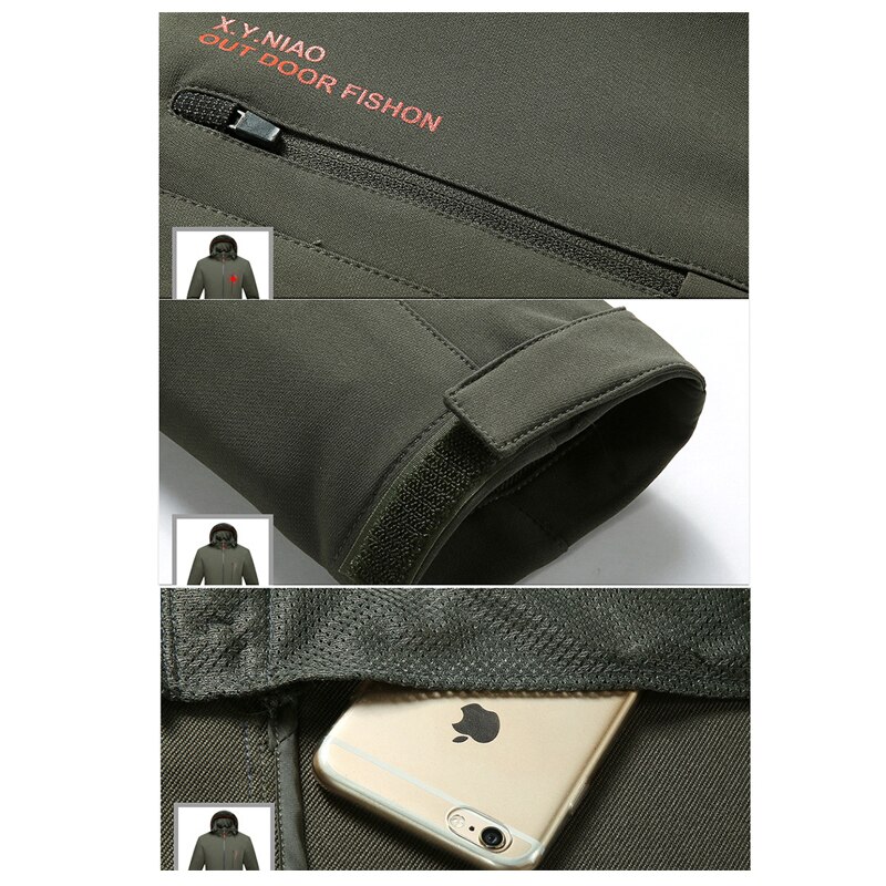Mænd efterår forår softshell jakker camp fish trekking hike climb vandtæt åndbar oversize plus size mandlig frakke elastisk