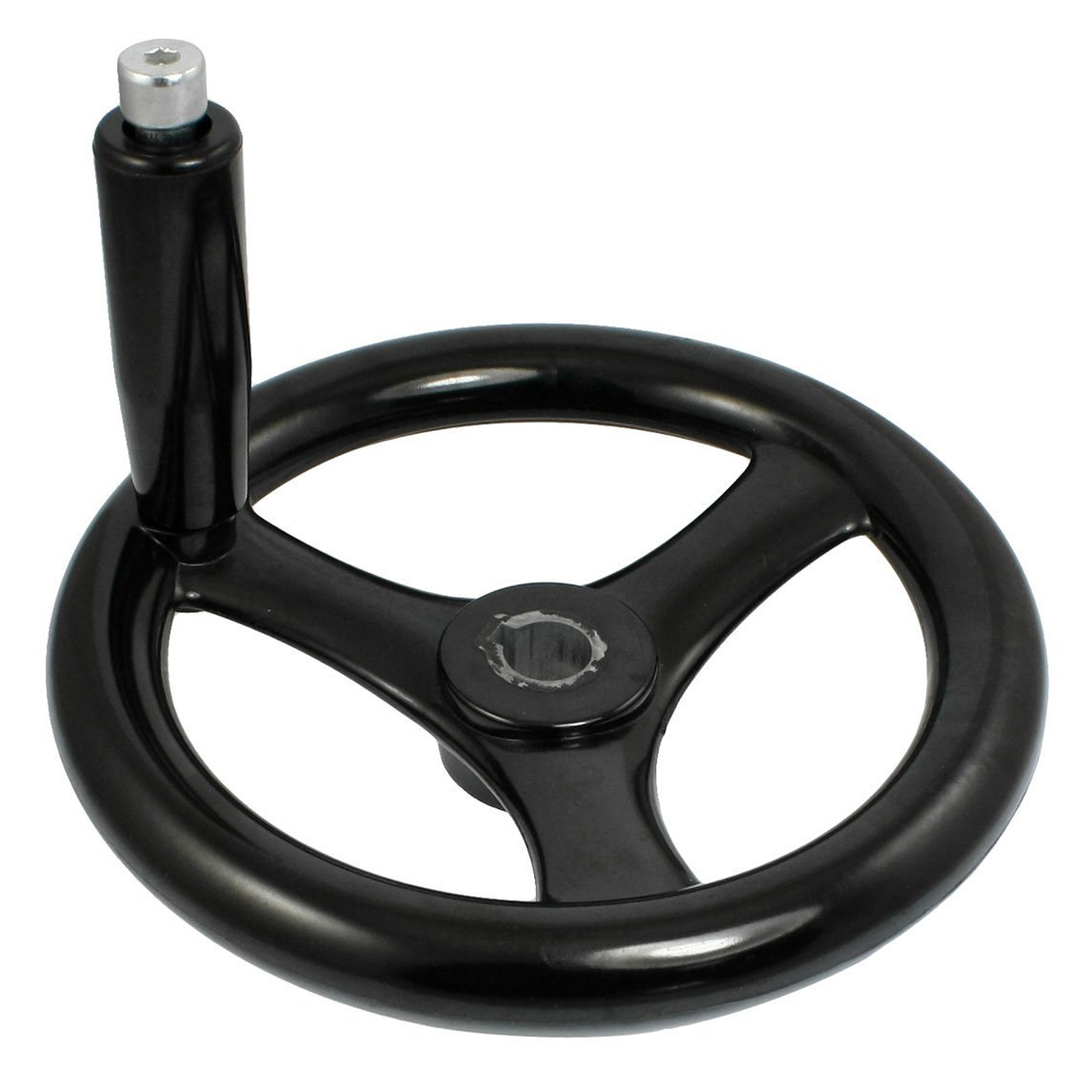 Gtbl sort 18mm x 200mm 3 eger håndhjul med roterende håndtag