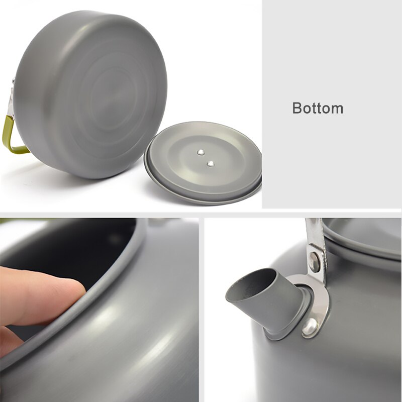 Stainless Steel Coffee Maker Pot Outdoor Camping Stovetop Tea Kettle Water Pot Espresso Percolator 0.8L/1.2L Coffee Maker