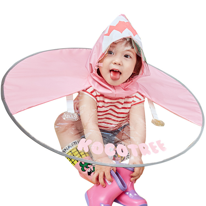 Ufo Regenjas Netto Celebrity Kinderen Regenjas Jongens En Meisjes Mantel-Stijl Poncho Baby Paraplu Hoed Kleuterschool Kids Studenten