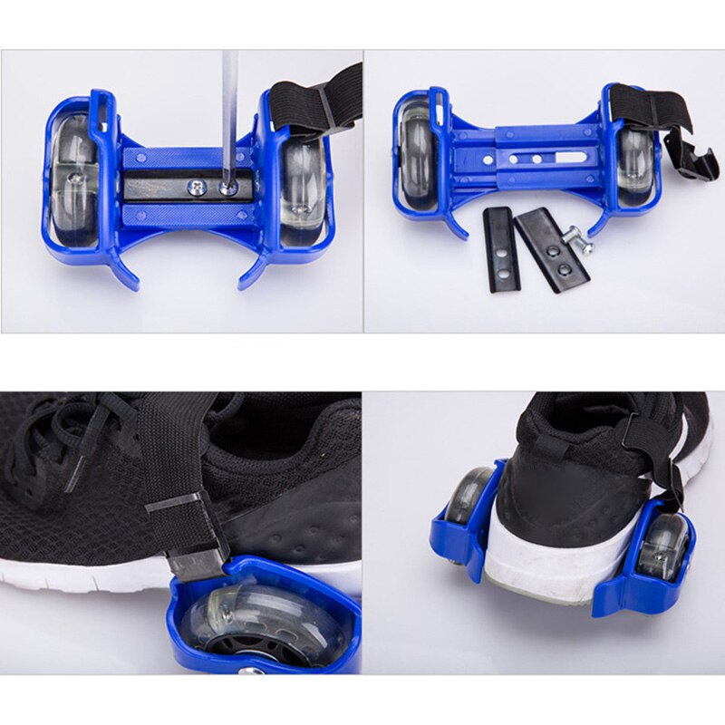1 Pair Flashing Roller Skating Shoes Whirlwind Pulley Flash Wheel Heel Roller Adjustable Simply Roller Skating Shoes for kids