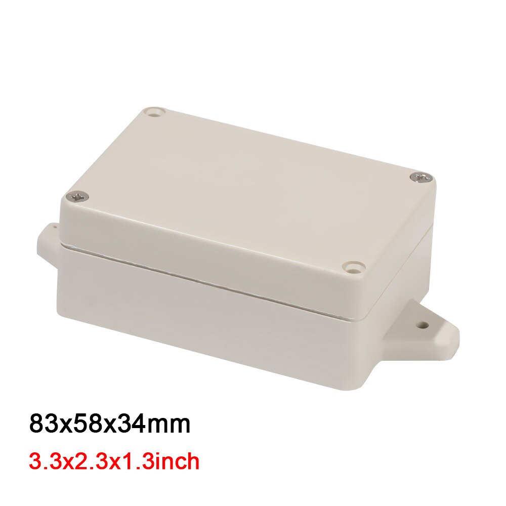 Waterproof Plastic Enclosure Box Electronic ip67 Junction Box Instrument Case Electrical Project Box ABS Outdoor Enclosure Case: 83x58x34mm
