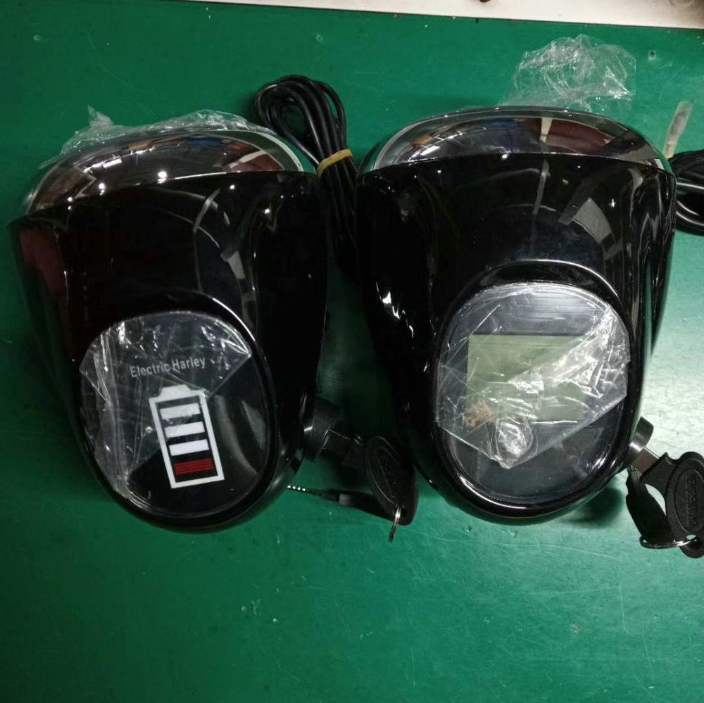 Velocímetro/ODO/indicador de luz/pantalla LCD + luz frontal/lámpara + cuerno + cerradura para bicicleta eléctrica HARLEY scooter ATV triciclo conversión