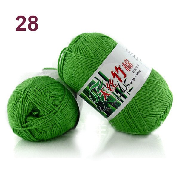 50g Weiche Glatte Natürliche Bambus Baumwolle Hand betroffen Garn Baby Milch baumwolle Garn Hand Gestrickte häkeln garn DIY Lappen Puppe: 28