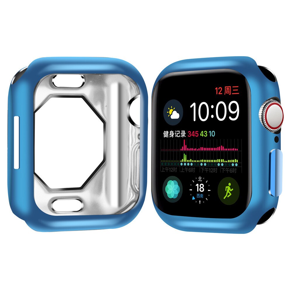 Vesker til eple se myk silikon støtfanger deksel urkasse til iwatch serie 4 rammebeskyttelse 44mm 40mm størrelse anti-sjokk