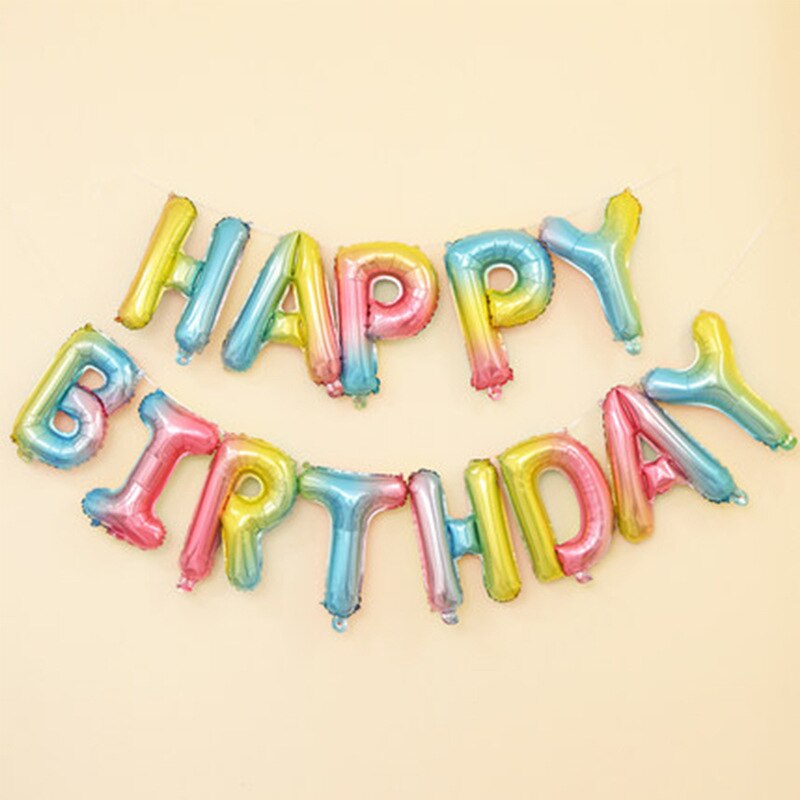 16 Inch Happy Birthday Letter Balloons Birthday Party Decorations Kids Foil Balloon Helium Globos Birthday Decoration