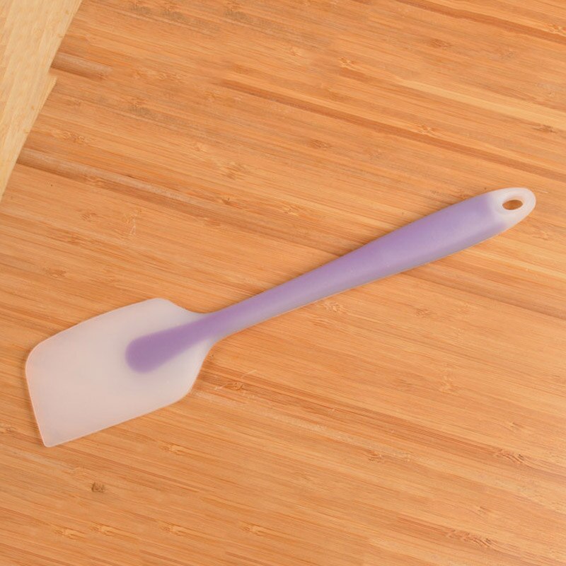 Silicone Spatulas Non Stick Baking Cake Flour Mixing Scraper Oil Bread Scraper Silicone Spatula DC120: Purple