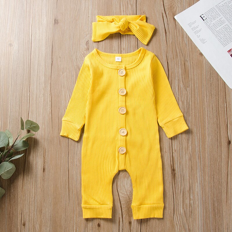 Carter Peuter Baby Jongens En Meisjes Kinderen Kruipen Wear Ronde Hals Lange Mouw Pit Streep Romper Baby Een stuk Kleding: yellow / 9m