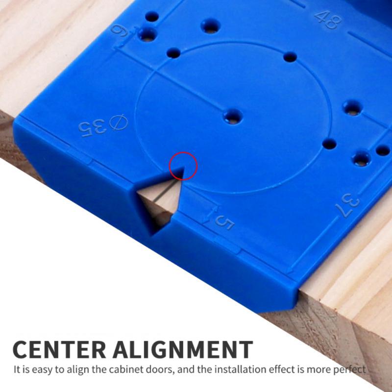 Hinge Hole Drilling Guide Door Cabinet 35/40mm Hinge Drilling Locator Hole Opener Marking Tool Kit DIY Woodworking Hand Tool Set