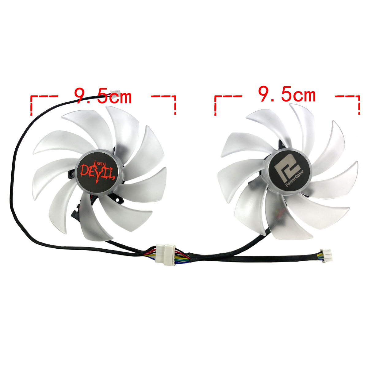 For POWERCOLOR Radeon RX6600 6600XT 6650XT Hellhound Graphics Card Replacement Fan FD10015H12D
