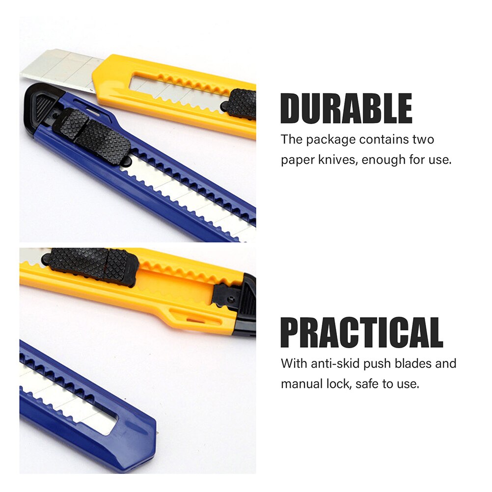 2Pcs Telescopic Paper Cutters Anti-rust Letter Cutters Portable Stationery Supplies