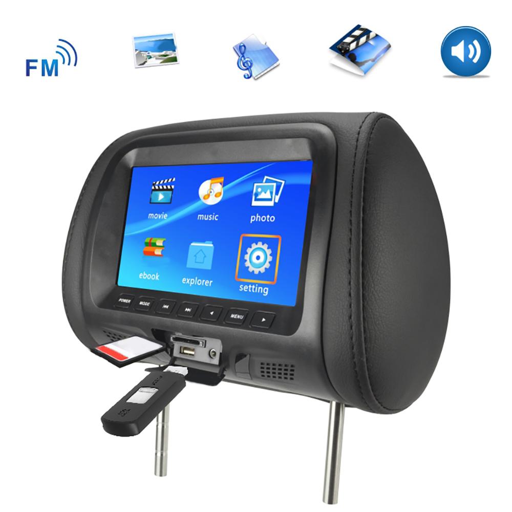 Universal- 7 Zoll Auto Kopfstütze Monitor Hinten Sitz Unterhaltung Multimedia Spieler Sitz zurück MP4 USB SD MP3 MP5 Auto Zubehör