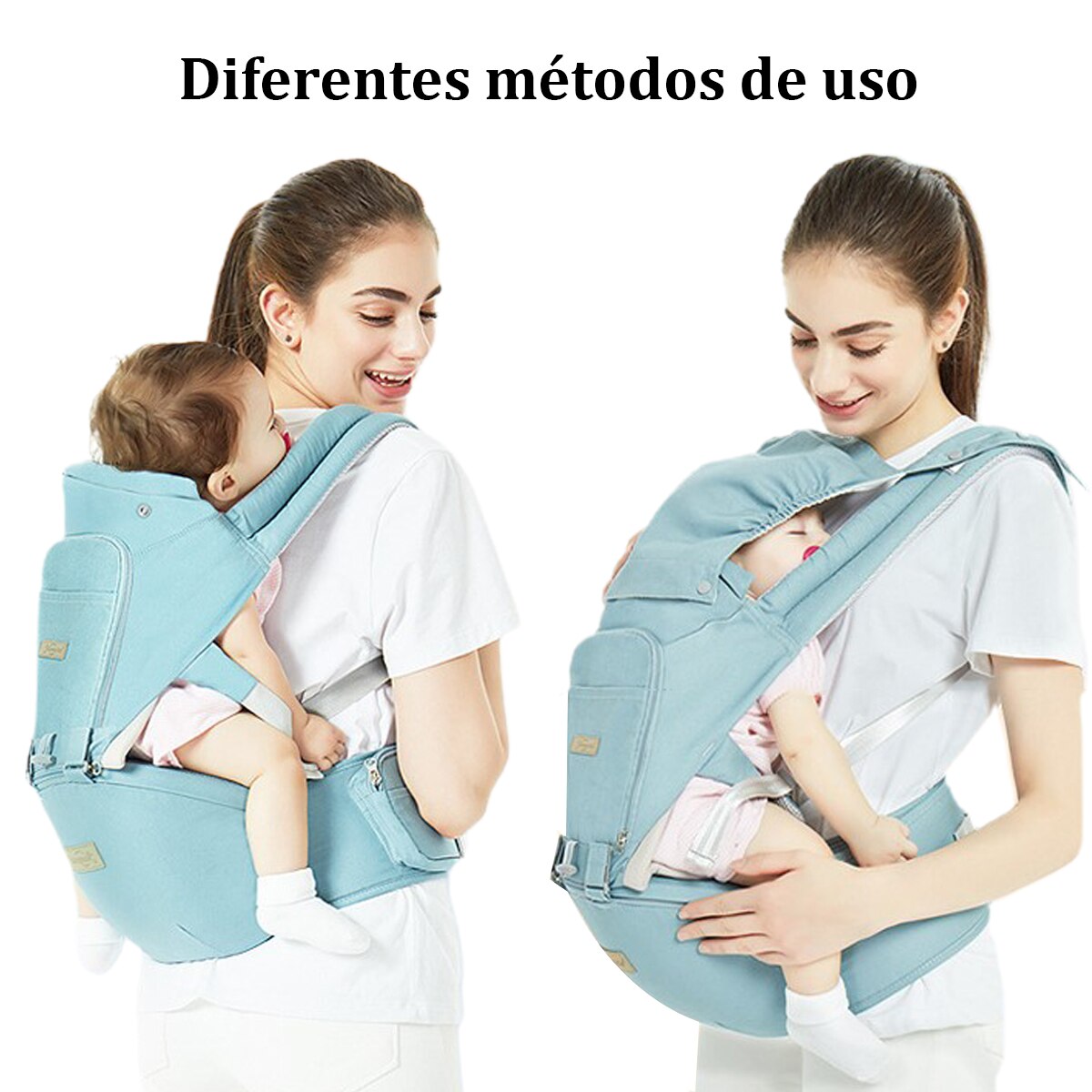 Baby Carrier Canguru Ergonômico Bebê 12 Posições 3 Em 1 Azul Para Uso de 0-36 month Baby Suporta peso Superior the 10 kg