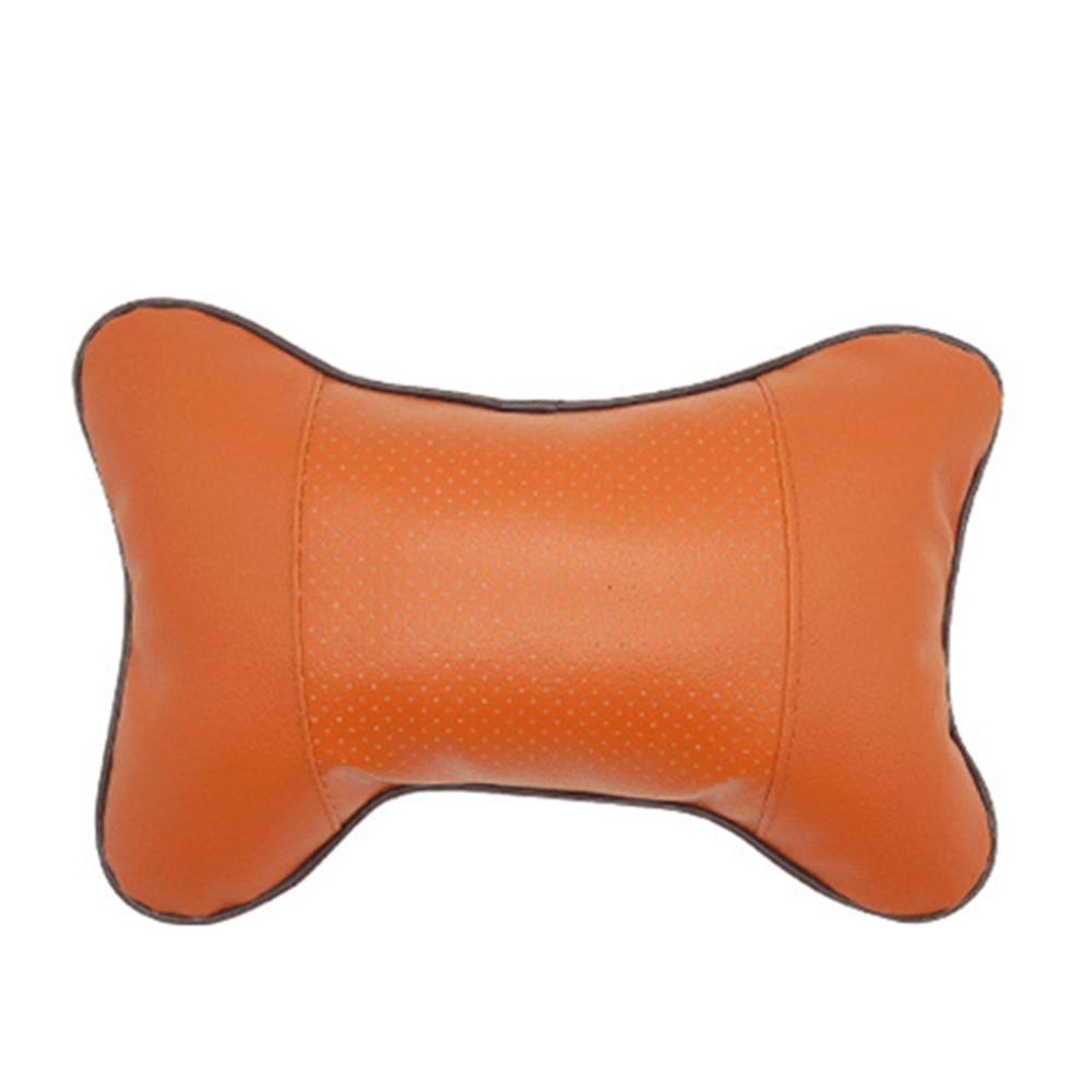 Universele auto nekkussens van pvc leer, ademend mesh, auto neksteun, hoofdsteunkussen, kussen, auto-interieuraccessoires: Bruin