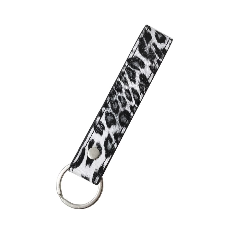 Porte-clé léopard pour femmes hommes PU cuir femme anneau personnalité clés créatives portefeuilles Multi couleurs Carteira