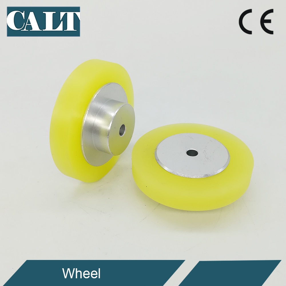 Roue de mètre de mesure de codeur rotatif de synchroniseur de polyuréthane 100 200 300 mm circonférence de périmètre 6 8 10 mm alésage 2 pièces