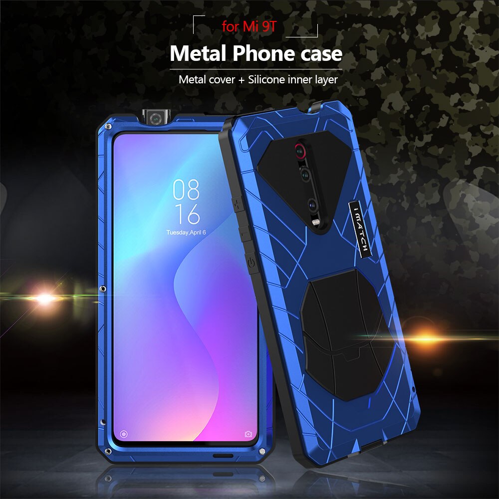 Pour Xiaomi K20 Pro coque téléphone dure en aluminium métal couverture de Protection robuste pour Xiaomi K20 Pro avec en verre trempé