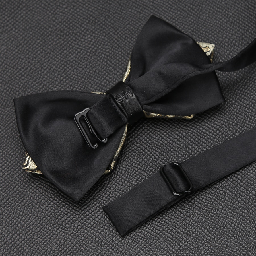 Nœud papillon pour hommes, accessoires luxueux, cravate noire, costume Commercial formel, pour cérémonie de mariage,