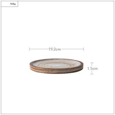 Kinglang pratos feitos à mão tigela cerâmica retro utensílios de mesa por atacado copo prato único produtos comer comida tigela: Flat Plate