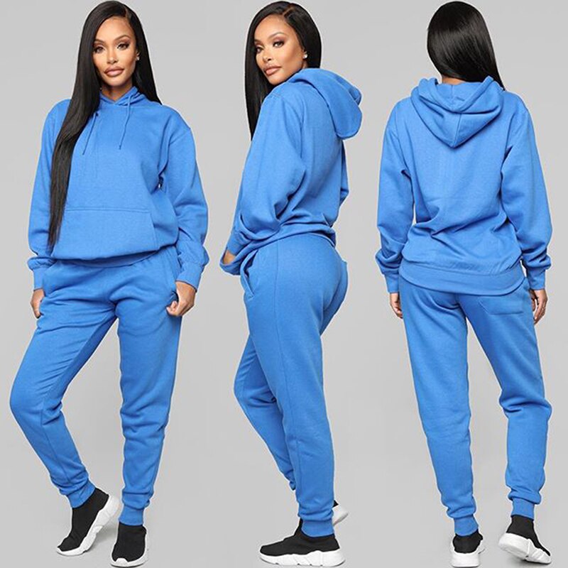 Solid Casual Trainingspak Vrouwen Sport 2 Stuks Set Sweatshirts Trui Truien Pak Thuis Joggingbroek Shorts Outfits