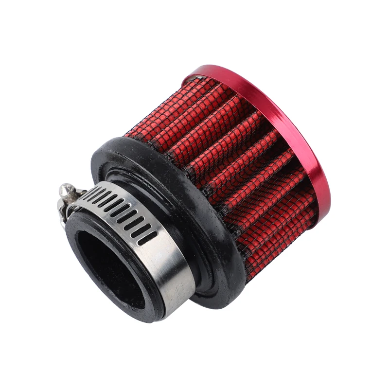 Kit de filtro de entrada de aire frío Universal para Motor de coche, 25mm, filtros de ventilación del cárter, accesorios de pieza, azul, negro, rojo y plateado