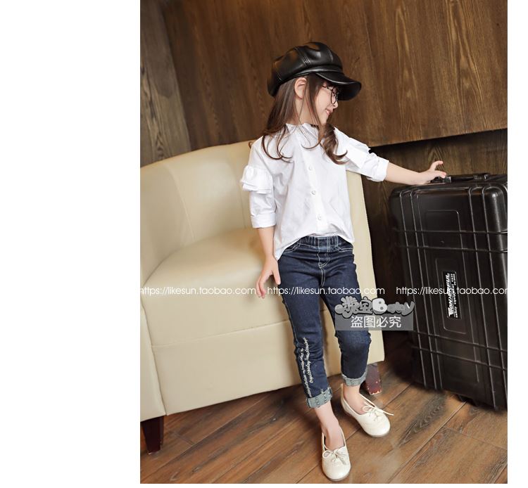 3 4 5 6 7 Years skinny Jeans For kids Girls baby Spring autumn Slim Kids Denim Pant Casual Skinny Teens Trousers