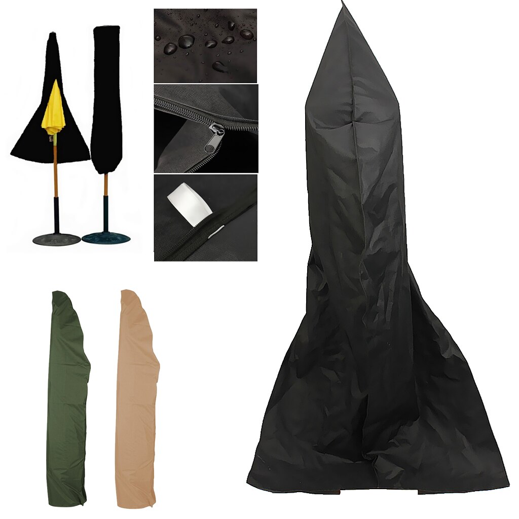 Have parasollæksel vandtæt beskytter paraply gårdhave sort 280cm
