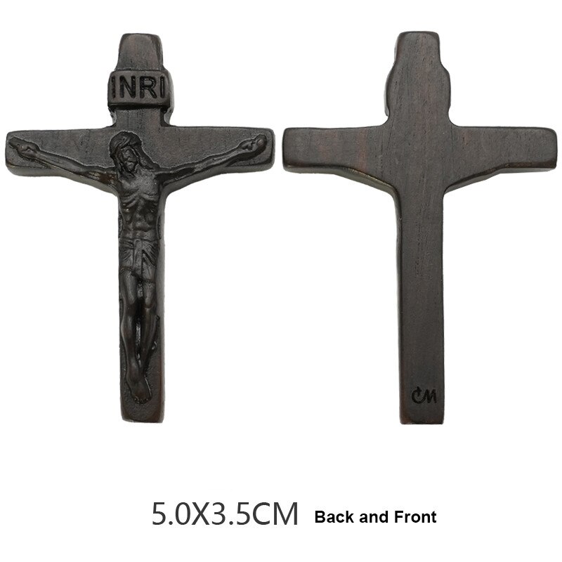 Sandelhout Cross Rosarios Catolicos Accessoires Christian Mini Hout Cross Hanger Crucifixo Religieuze Sieraden: 234-1