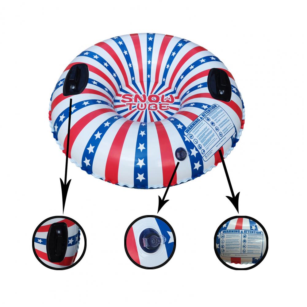 55% Inflatable Snow Sled Comfortable Easy to Inflate PVC Xmas Snowman Sledding Tube for Skiing