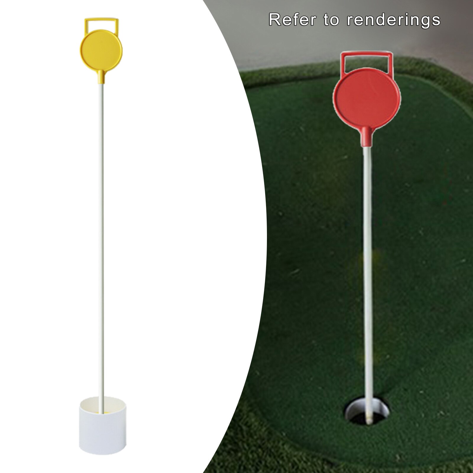Portable Golf Flagstick Golf Practice Hole Cup Putting Green Flag Golf Pin Flagpole for Yard Garden Indoor Outdoor Golf Training