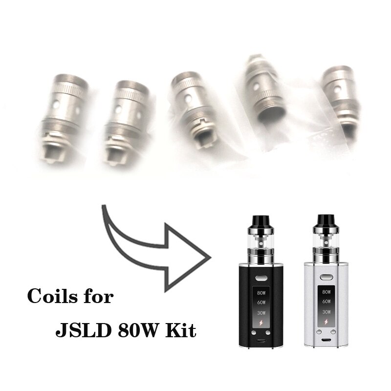 5 個交換コイル 50 ワット 60 ワット 80 ワット 100 ワット 150 ワットボックス mod 0.5/0.3ohm 抵抗電子タバココア吸うキット気化器: JSLD 80W coil