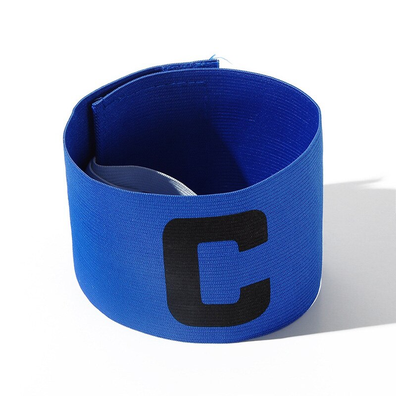1 piece professional football captain armband football competition arm elastic band captain arm band leader sports stick cord: 1 pc bule