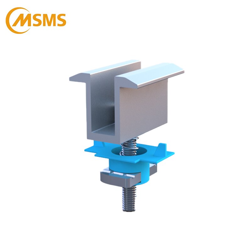 Solar Panel Components Mounting System Mid Clamps: Silver