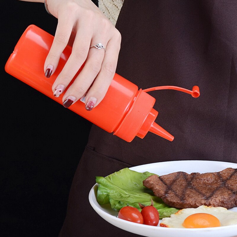 Squeeze Kruiderij Flessen Met Op Cap Deksels Ketchup Mosterd Sauzen Olijfolie Flessen Keuken Gadget