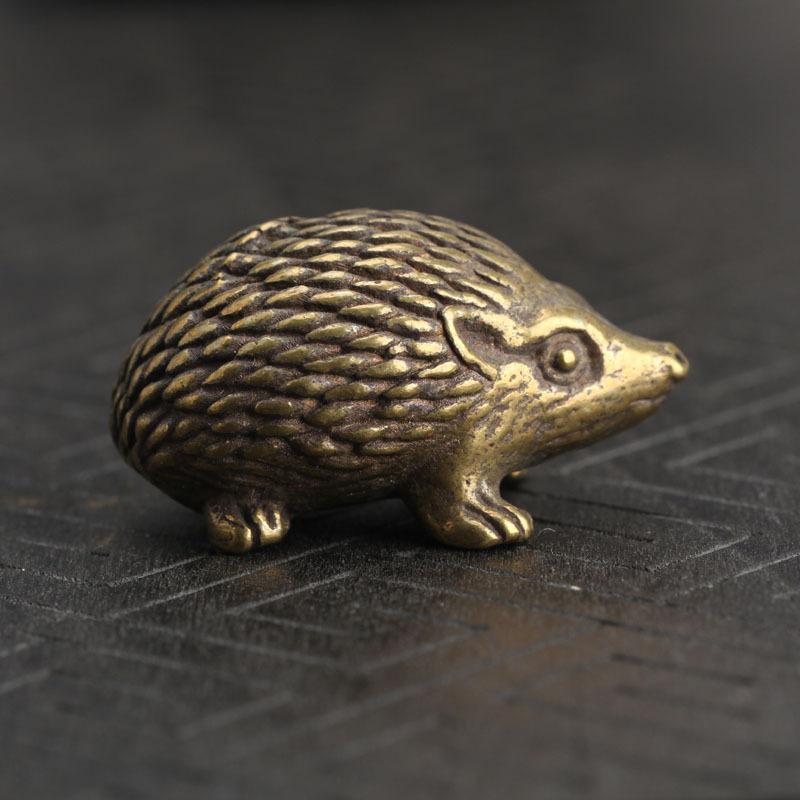 Metal Paperweight Small Hedgehog Shaped Paperweights Lovely Portable Chinese Calligraphy Tradtional Copper Paperweights
