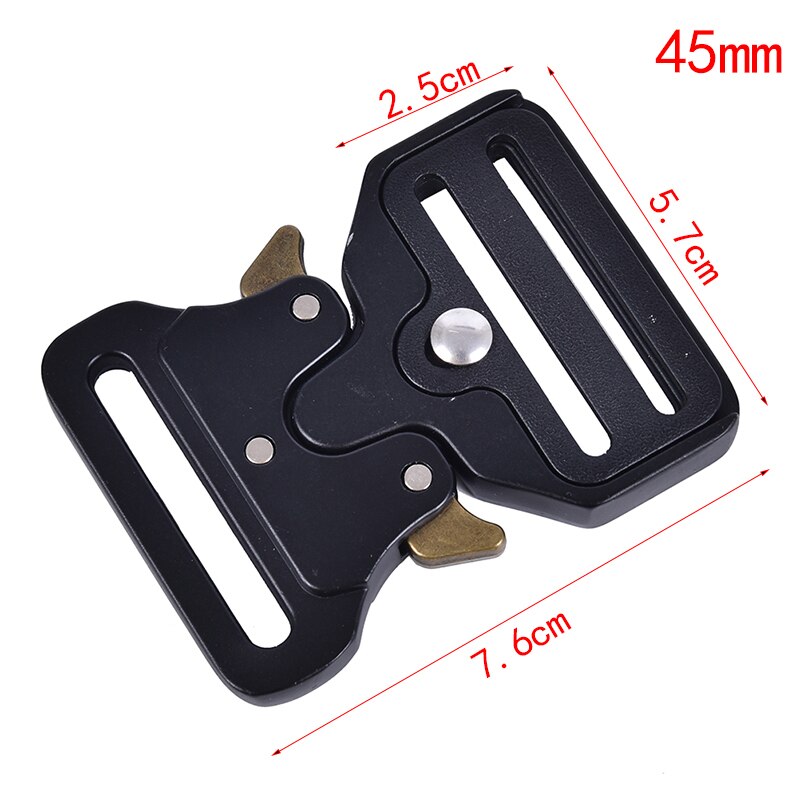 26/33/38/45mm Quick Side Release Metal Strap Buckles Webbing Bags Luggage DIY Luggage Clothes Clip Buckles Quick Release Buckle: Black-45mm