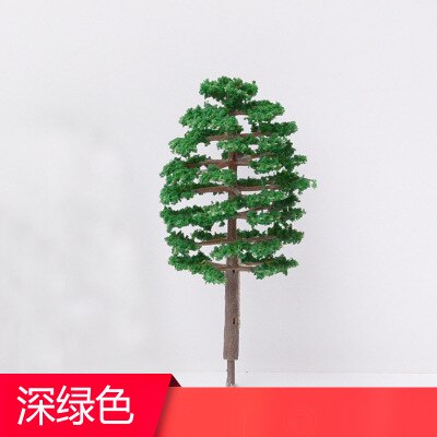 3-9cmdiy Architecture Sand Table Model Material Micro Landscape Decoration Model Sand Table Model Tree Plastic Street Trees: Dark Green 3 5cm