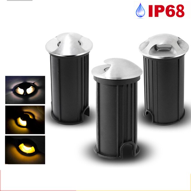 IP68 AC12V/24V 1W Ondergrondse Lamp Licht Wandlamp Led Dek Licht Led Gazon Ingegraven Licht warm Wit Wit Rood Gree Blauw