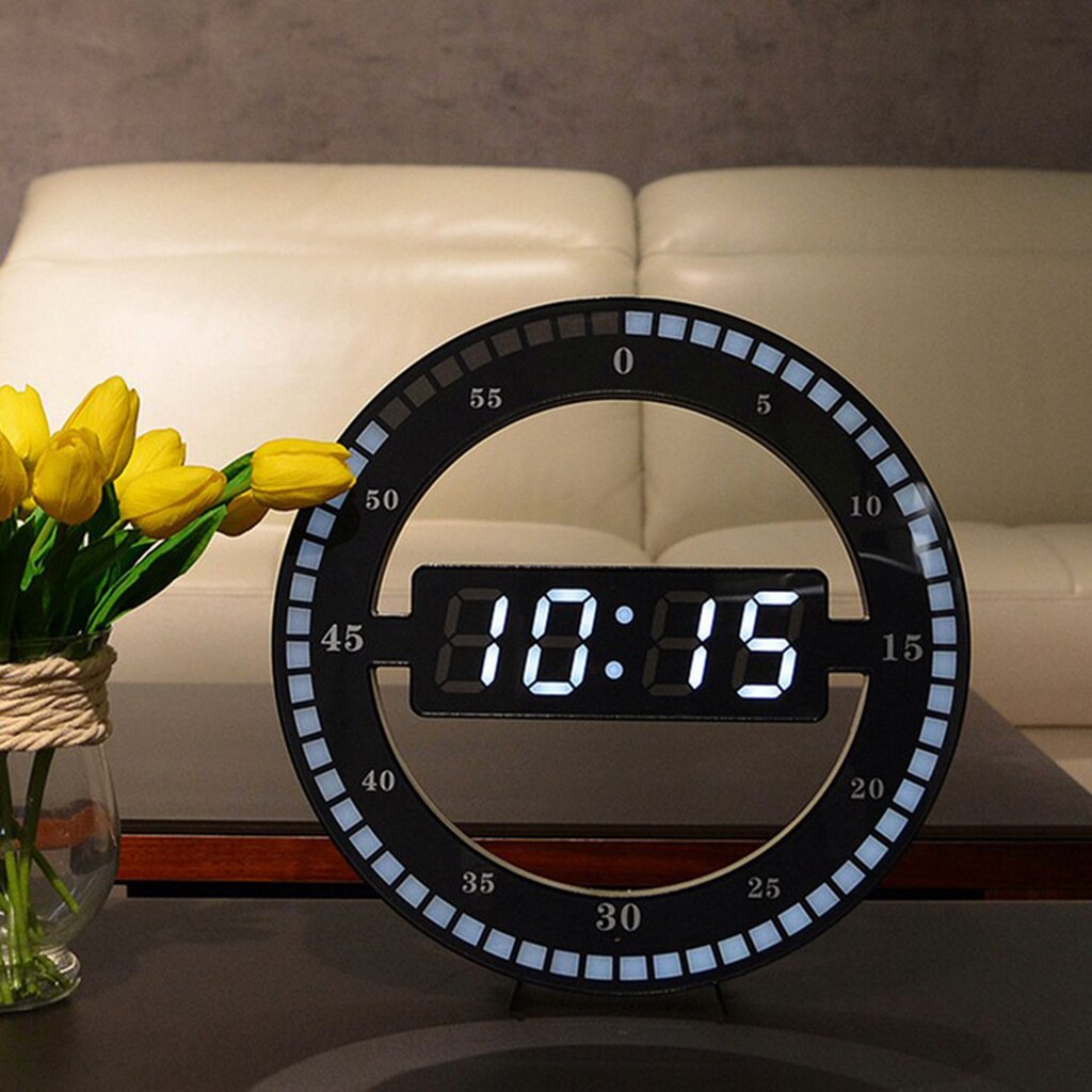Reloj de pared colgante Digital eléctrico reloj con pantalla LED Ajustar brillo reloj de sobremesa
