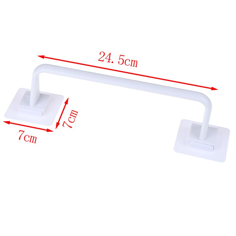 Zelfklevende handdoekhouder voor aan de muur in de badkamer, maat s/l, houder voor toiletpapier, hangende hanger: Wit s