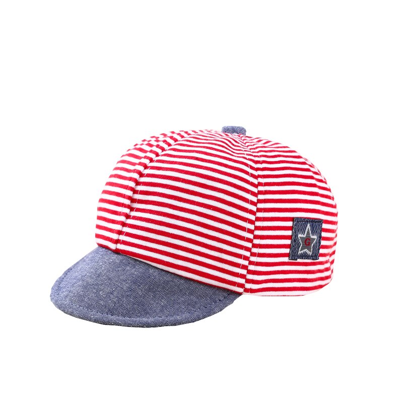 a rayas sombrero para bebé Linda gorra de béisbol de algodón para bebés de 6 a 20 meses, gorro para el sol de verano, primavera Otoño, gorra con visera: red