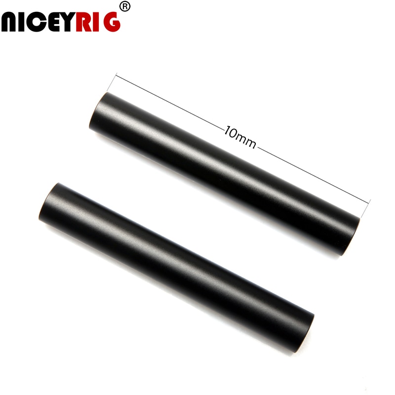 NICEYRIG 15mm Rod Camera Cage Rig M12 Thread Screw DSLR Camera Photo Studio Photography Length 100mm(4 inch) (2 Rods a Pack)