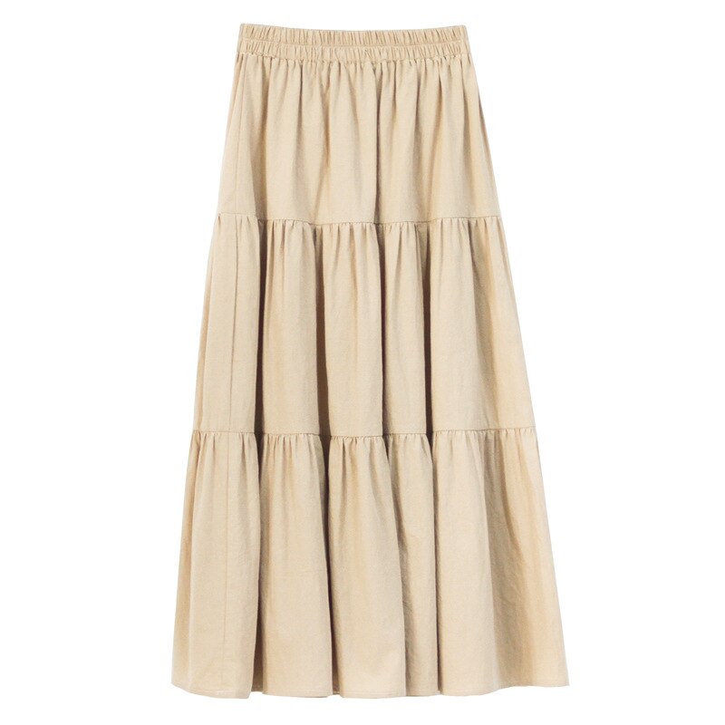 Faldas extra largas de algodón para niños y chicas adolescentes, ropa informal lisa de de 8 a 16 años para verano