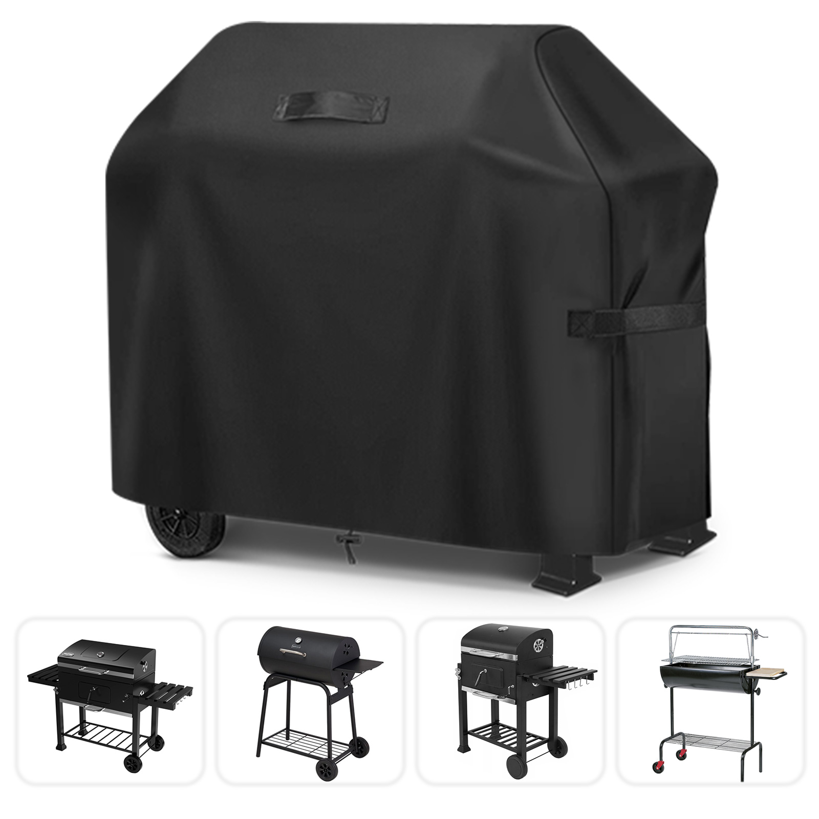 KING DO WAY – housse de protection pour Barbecue d&#39;extérieur, étanche à la poussière, robuste, rond, 420D