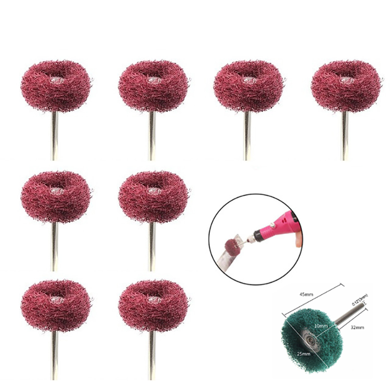 5-20pcs Mini Drill Abrasive Brush Nylon Buffing Polishing Wheel Dremel Rotary Hand Tool Accessories Set Rust Remover: 6*20mm / Orange