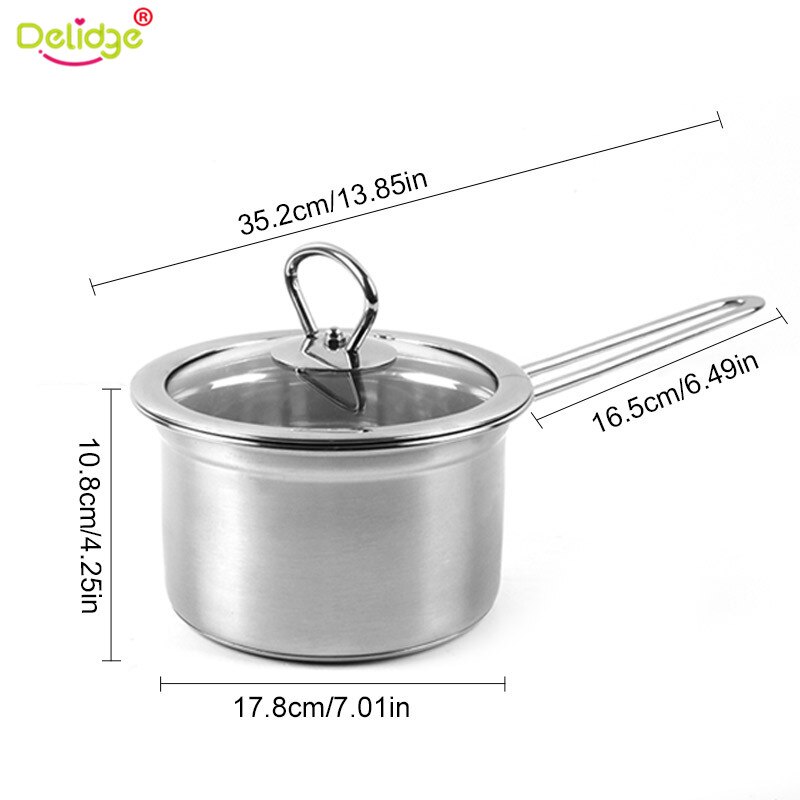 Delidge 1 pc 16 18 20 cm kookpot, verschillende maten, roestvrij staal, instant noedels, mike eiersoep, kookpot, keuken kookgerei: 20 cm