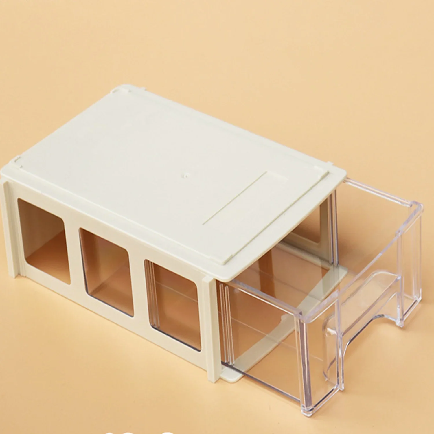 Stackable Storage Drawers, Plastic Drawers Organizer for Parts Screw Craft Organizer,Hardware Tool Box ,Plastic Toolbox: S / black