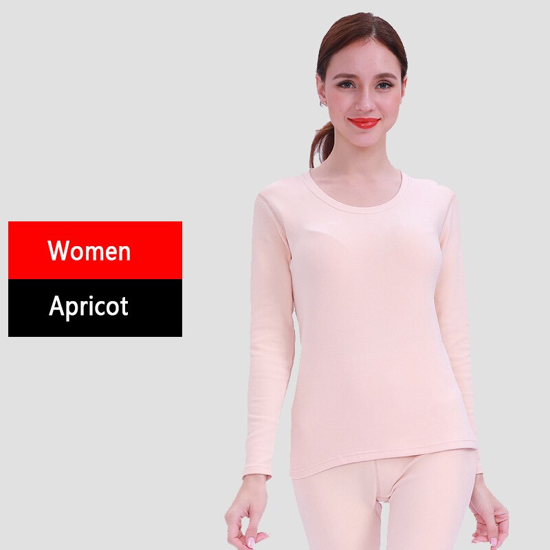 Perfering 2 Piece Plus Size M-2XL Thermal Underwear Women Winter Clothes Warm Suit Long Johns